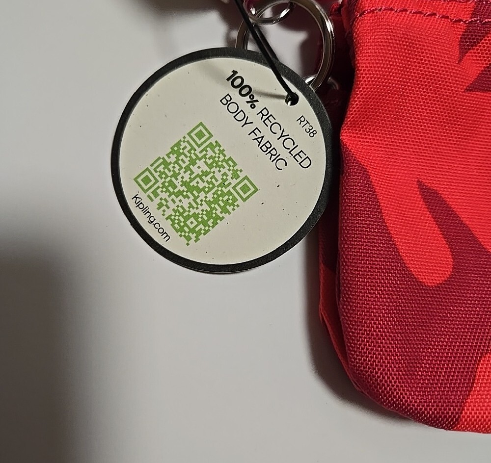 2 Nwt Kipling Small Creativity Coral Print Zip Pouches - Picture 10 of 15